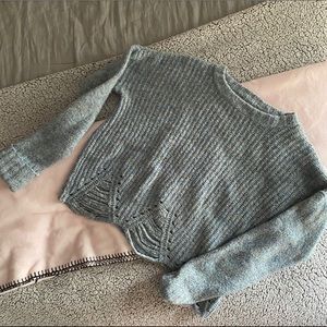 Blue Crop Sweater